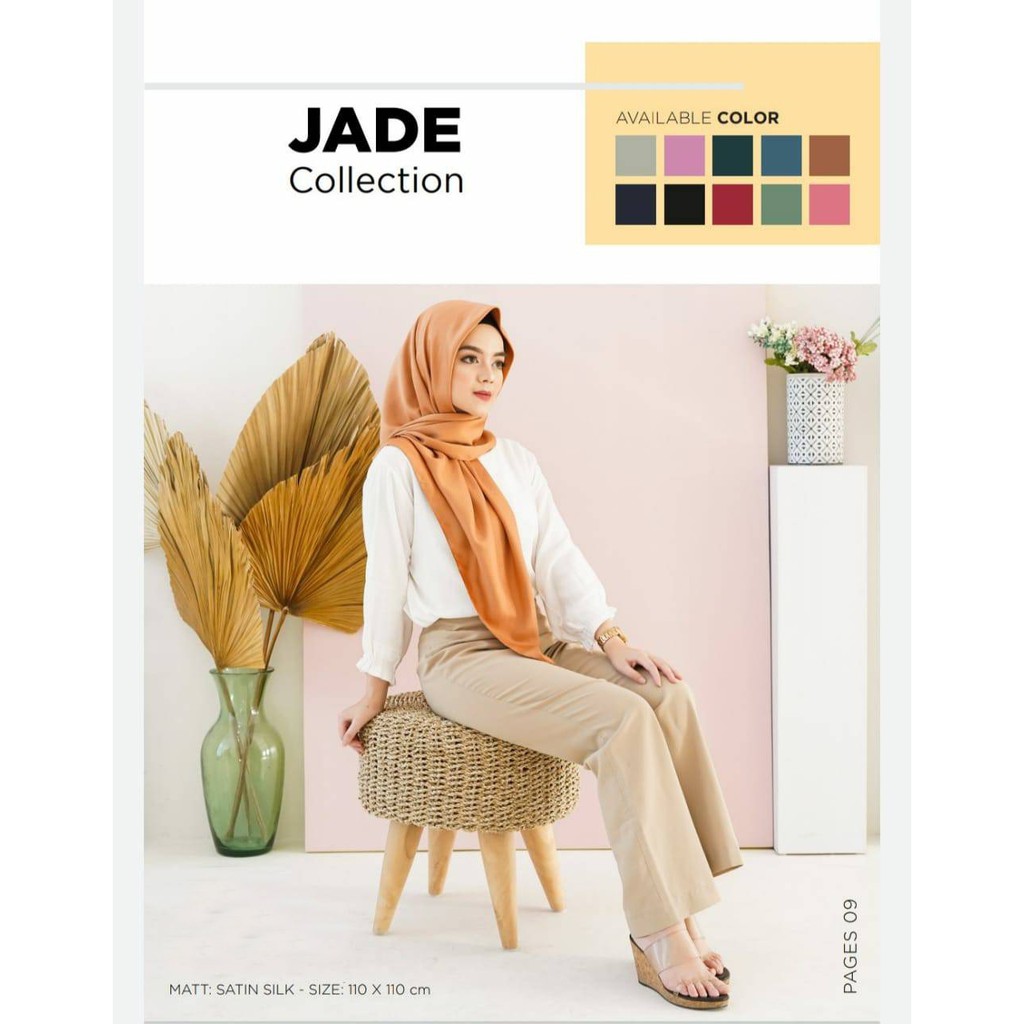 Hijab Premium Segi Empat Satin Silk - JADE