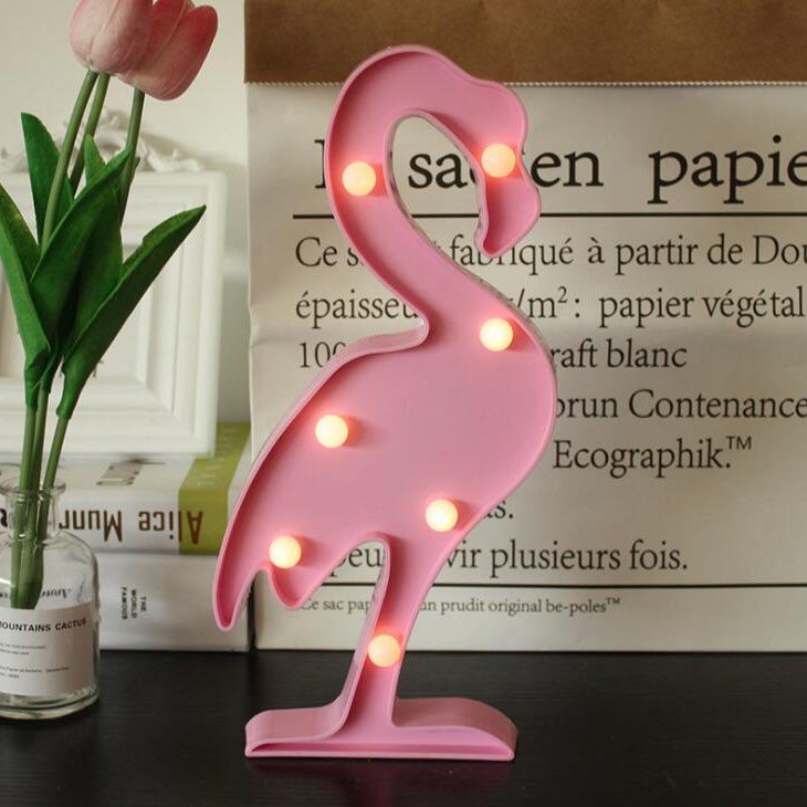  Lampu  Dekorasi Marquee Light LED Model Flamingo  Pastel 