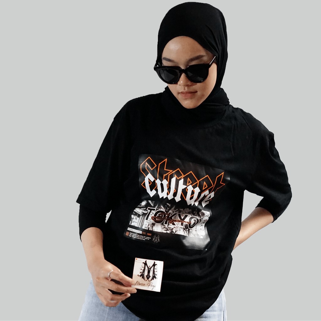 Mozzaproject Kaos Pria Wanita Katun 24s Black Series