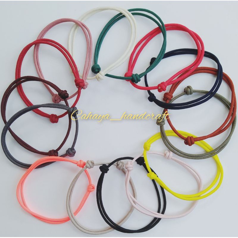 Gelang Simple 2mm Warna Kalem Polos Harga Grosir