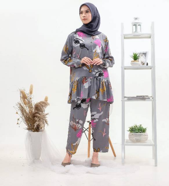 Karina Piama Set, DRESS MUSLIM, baju wanita, baju gamis, dress, gamis, Baju gamis, fashion wanita