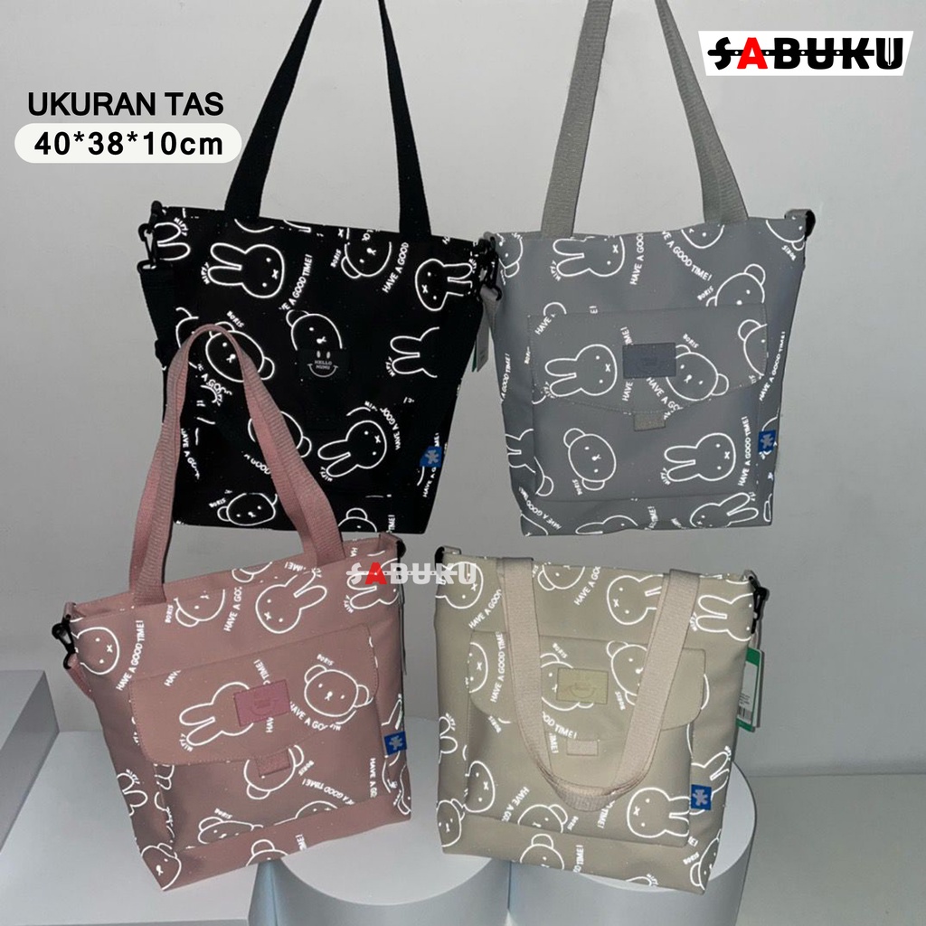 Tas Totebag Fashion Wanita Totebag Tas Selempang Sekolah Totebag Kanvas Premium Totebag Kelinci -268