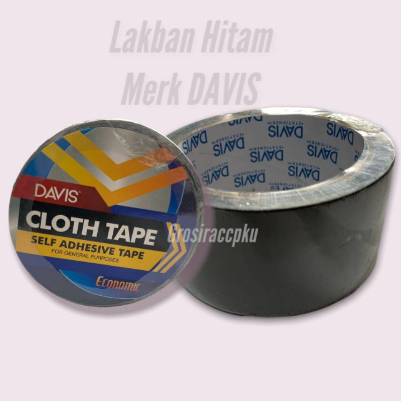 Lakban / Isolasi Bening Coklat Hitam Davis 2inch Satuan