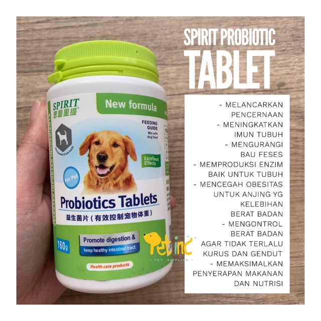 Spirit probiotic tablet for dog