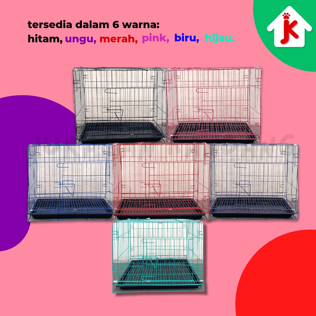 KANDANG HEWAN KUCING KELINCI BESI LIPAT SISA PABRIK MURAH SIZE L 60x40-3