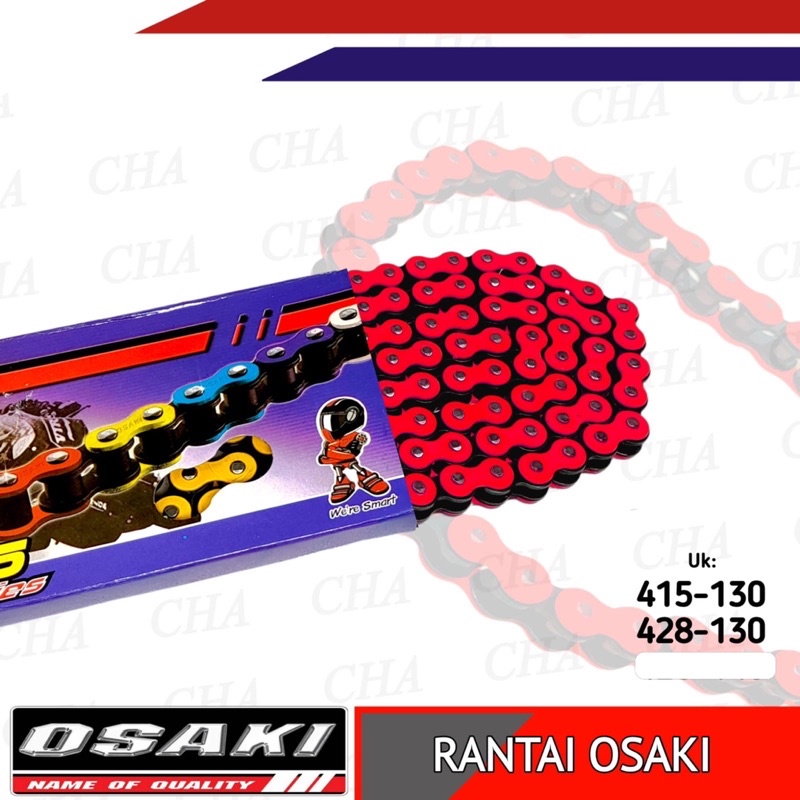 Rantai OSAKI Warna 415 428 130L Rantai Sepeda Motor Warna Yellow Red Green Blue FOURSIX_46