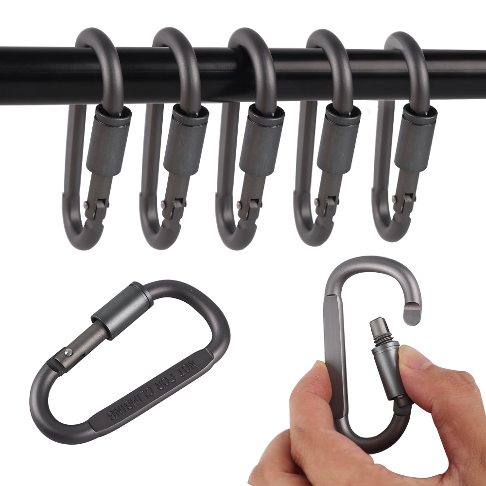1pc Carabiner Bahan Aluminum Alloy Untuk Hiking / Travel / Camping / Survival