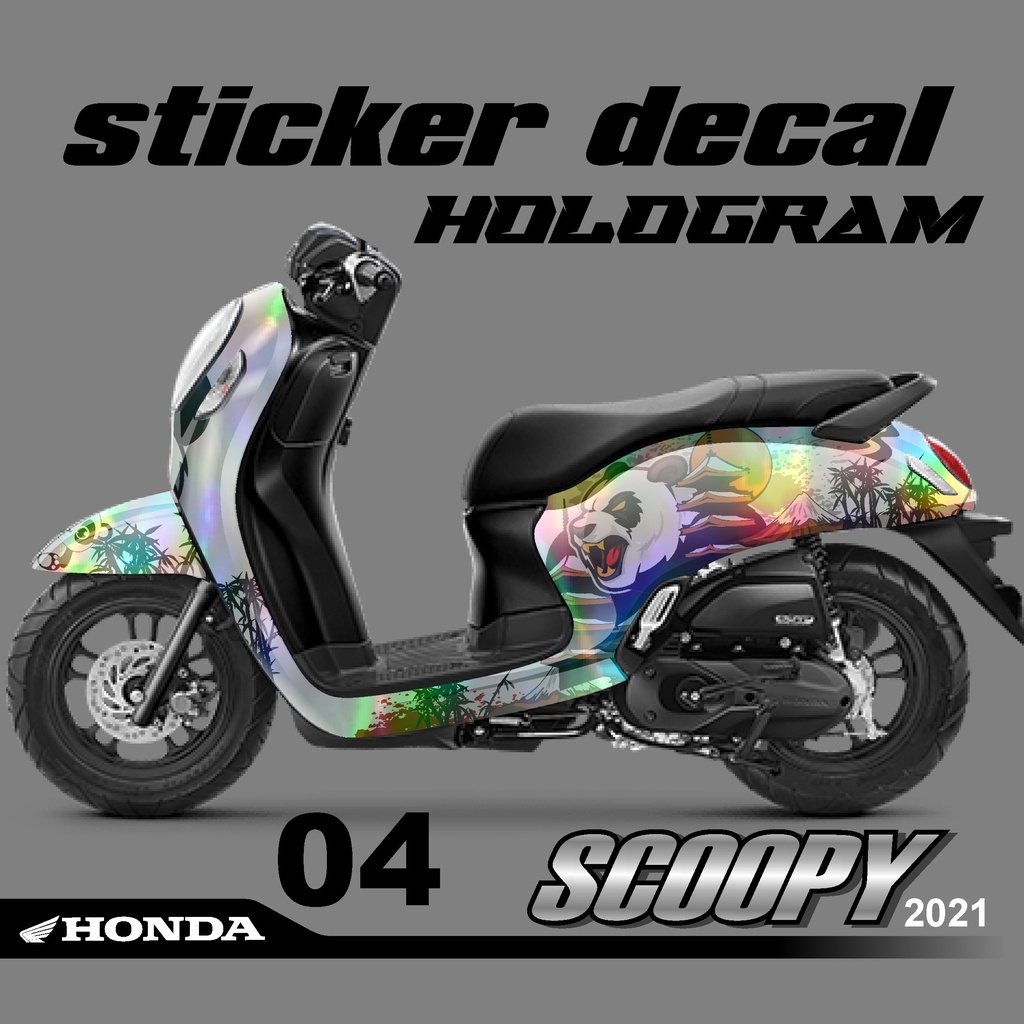 DECAL STIKER MOTOR SCOOPY BAHAN HOLOGRAM FULL BODY k.04