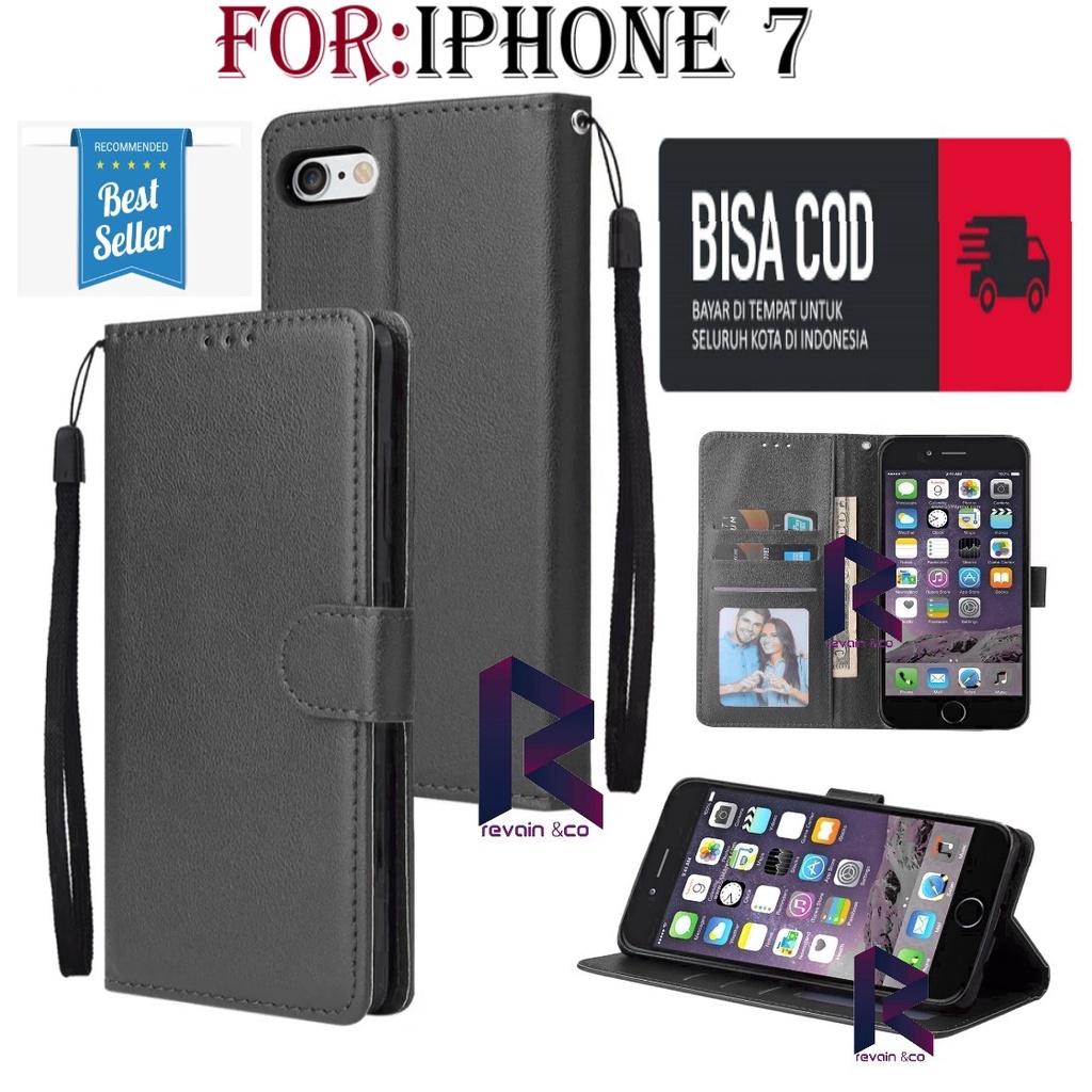 FLIP COVER IPHONE 7 CASING FLIP WALLET LEATHER KULIT PREMIUM SARUNG BUKA TUTUP FLIP CASE IPHONE 7