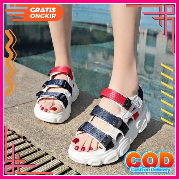 Sandal Wedges Wanita Sepatu Sandal Import Sandal Gunung Premium Quality Sendal Wanita Terbaru Wedges