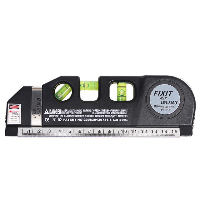 TAFFWARE PENGGARIS LASER HORIZONTAL VERTICAL 250CM + WATERPASS