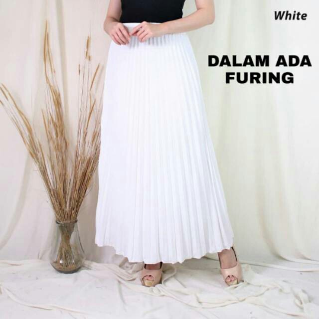 (BISA COD) PALING MURAH! Rok Plisket Premium / Maxi Skirt Prisket Pleates 356