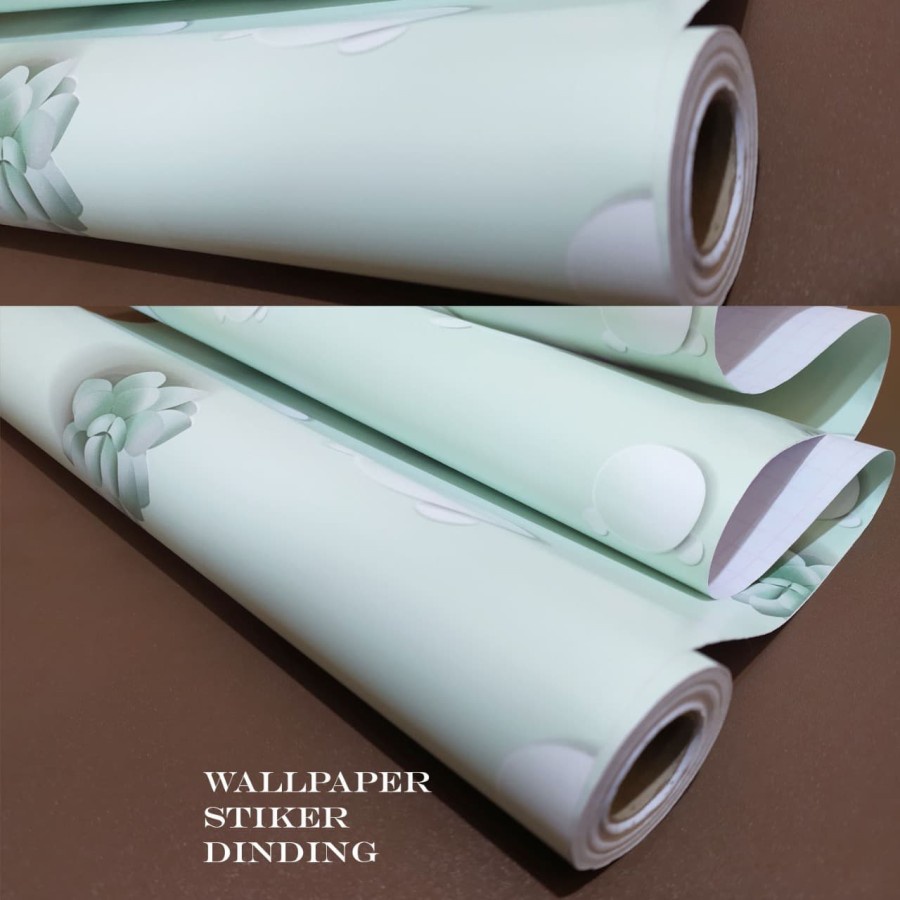 Wallpaper Stiker Dinding | Walpaper dinding Kamar Tidur | Wallpaper Promo |Kembang air hijau