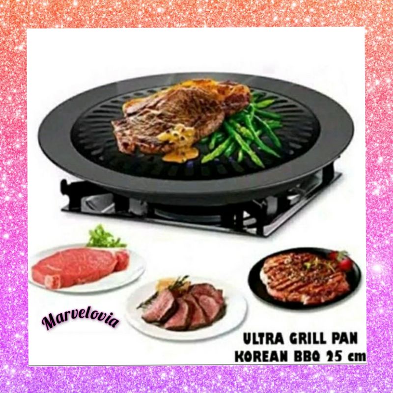 Ultra Grill Pan Korean BBQ Alat Panggang Daging Teflon Wajan