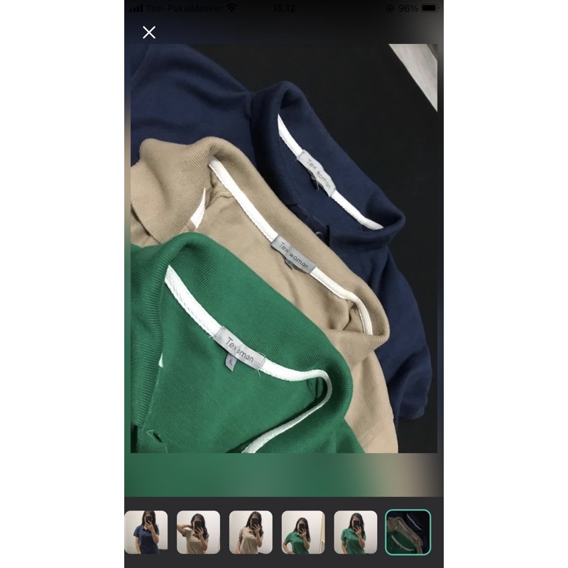 (Nett) Preloved Polo Shirt Navy / Polo Shirt Coklat Susu / Polo Shirt Hijau / Kaos Berkerah