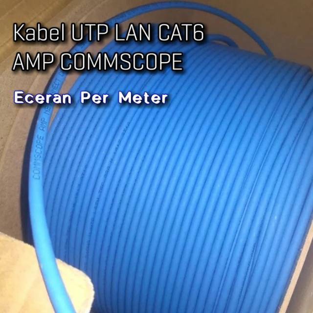 Kabel LAN UTP CAT 6 AMP COMMSCOPE CAT6 Eceran per meter Original Bukan meteran