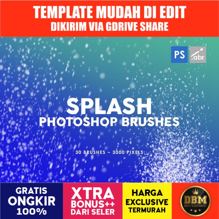 30 Splash - Photoshop Stamp Brushes