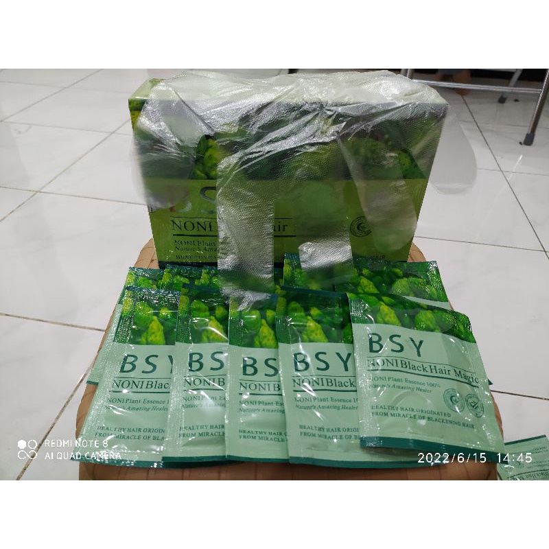 BSY NONI BLACK HAIR MAGIC SHAMPOO ORIGINAL - SHAMPO BSY NONIPER BOX ISI 20 SACHET