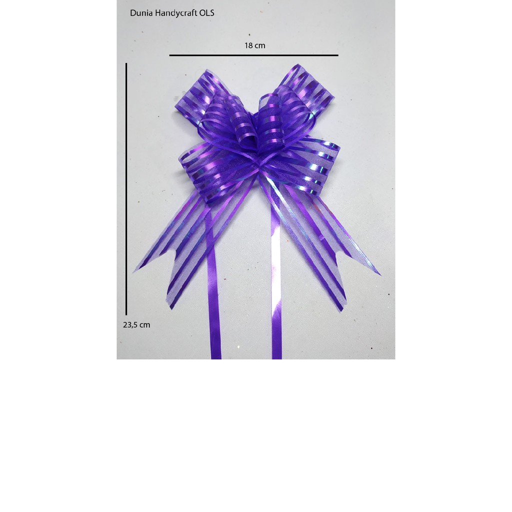 

(10 Pcs) 50mm Pita Tarik Organdi Besar Ribbon Hiasan Kotak Kado Souvenir Dekorasi