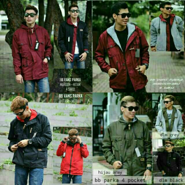 Jaket BB Parka Cowok 4 saku / Jaket Taslan / Jaket Waterproof / Jaket Outdoor