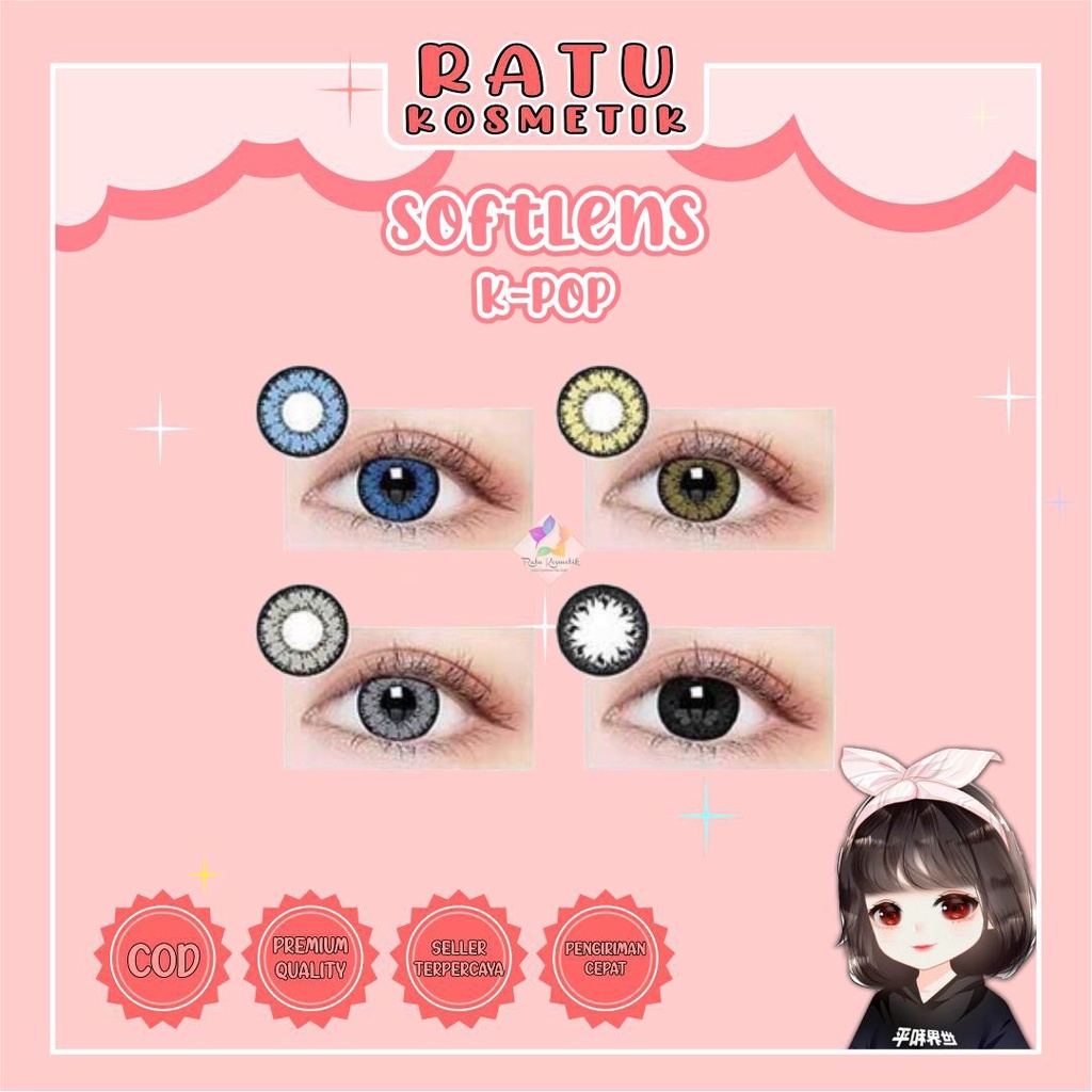 ❤ RATU ❤ Softlens X2 K-pop Normal | Soflens Kpop By Exoticon Big Eyes Dia 16mm