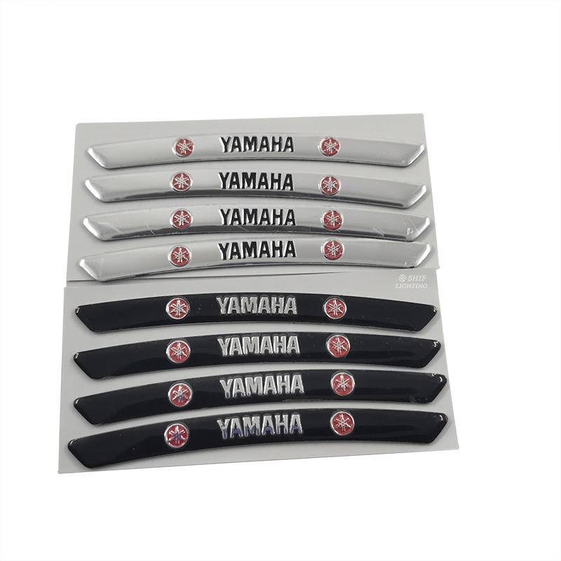 4pcs Stiker Emblem Logo Yamaha Bahan Aluminum Untuk Dekorasi Velg Mobil Yamaha