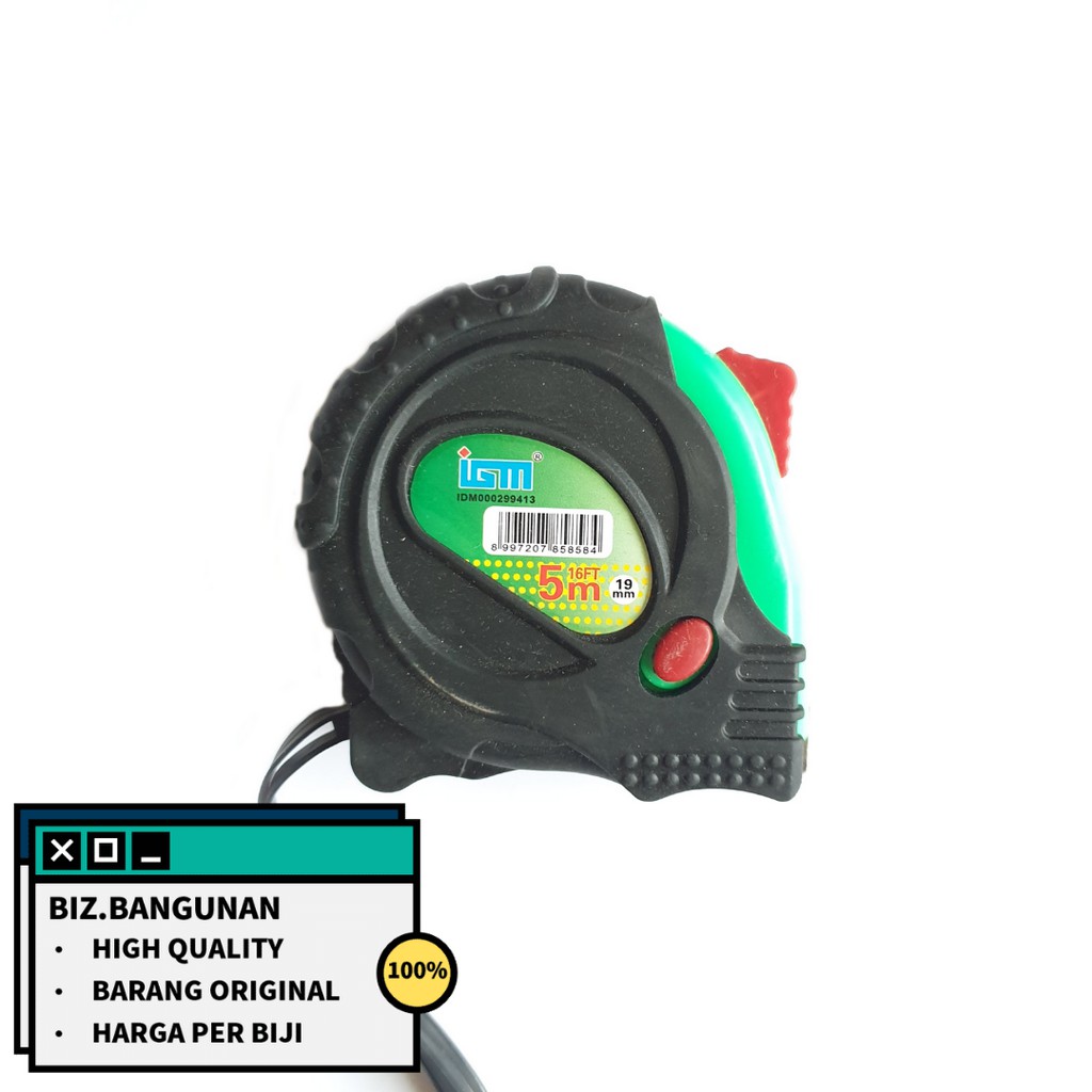 METERAN KARET IGM 5M 3-STOP - ROL METER 5 M