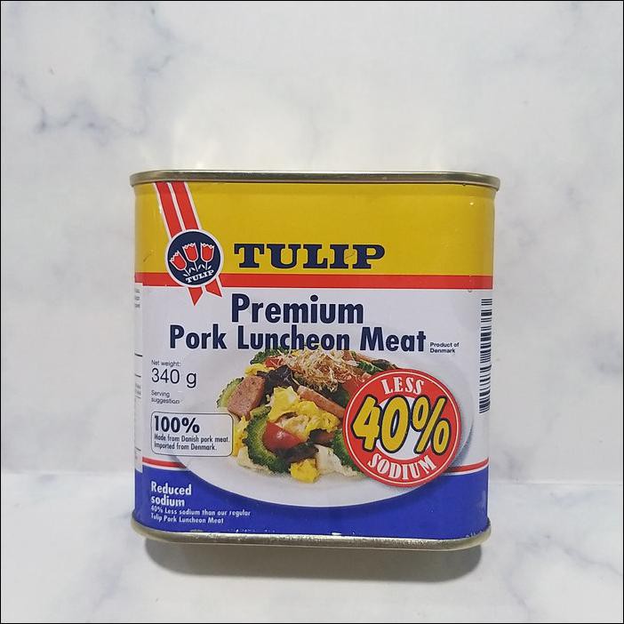 

TULIP PREMIUM PORK LUNCHEON MEAT LESS SODIUM 40% 340GR (NON HALAL)