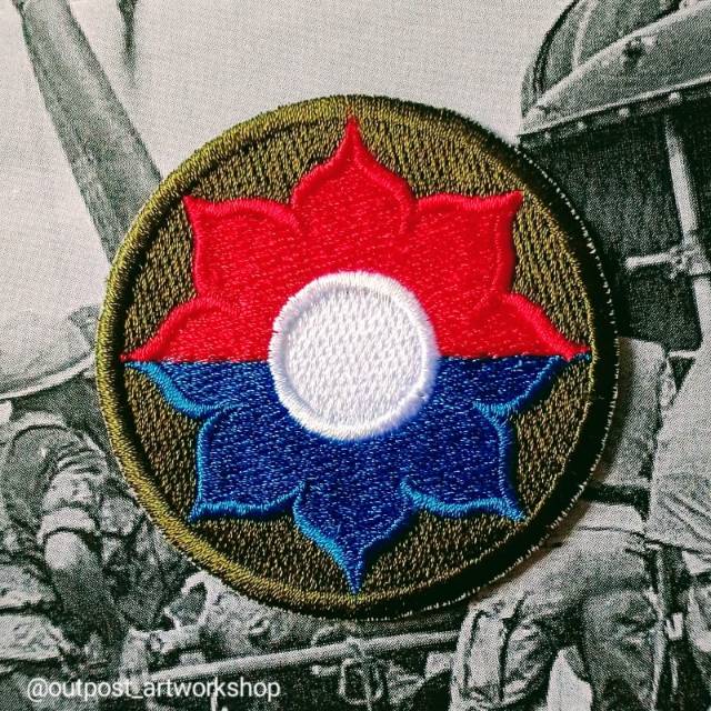 Patch 9th Infantry Division US Army Emblem Bordir Airsoft Military