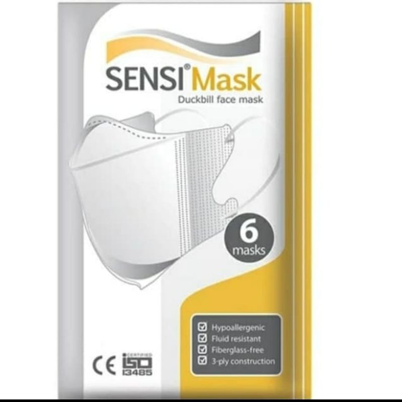 masker sensi duckbill isi 6pc perpack original