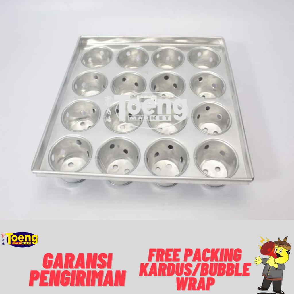 CETAKAN BOLU KUKUS GANDENG ISI 16 / CETAKAN KUE ALUMINIUM