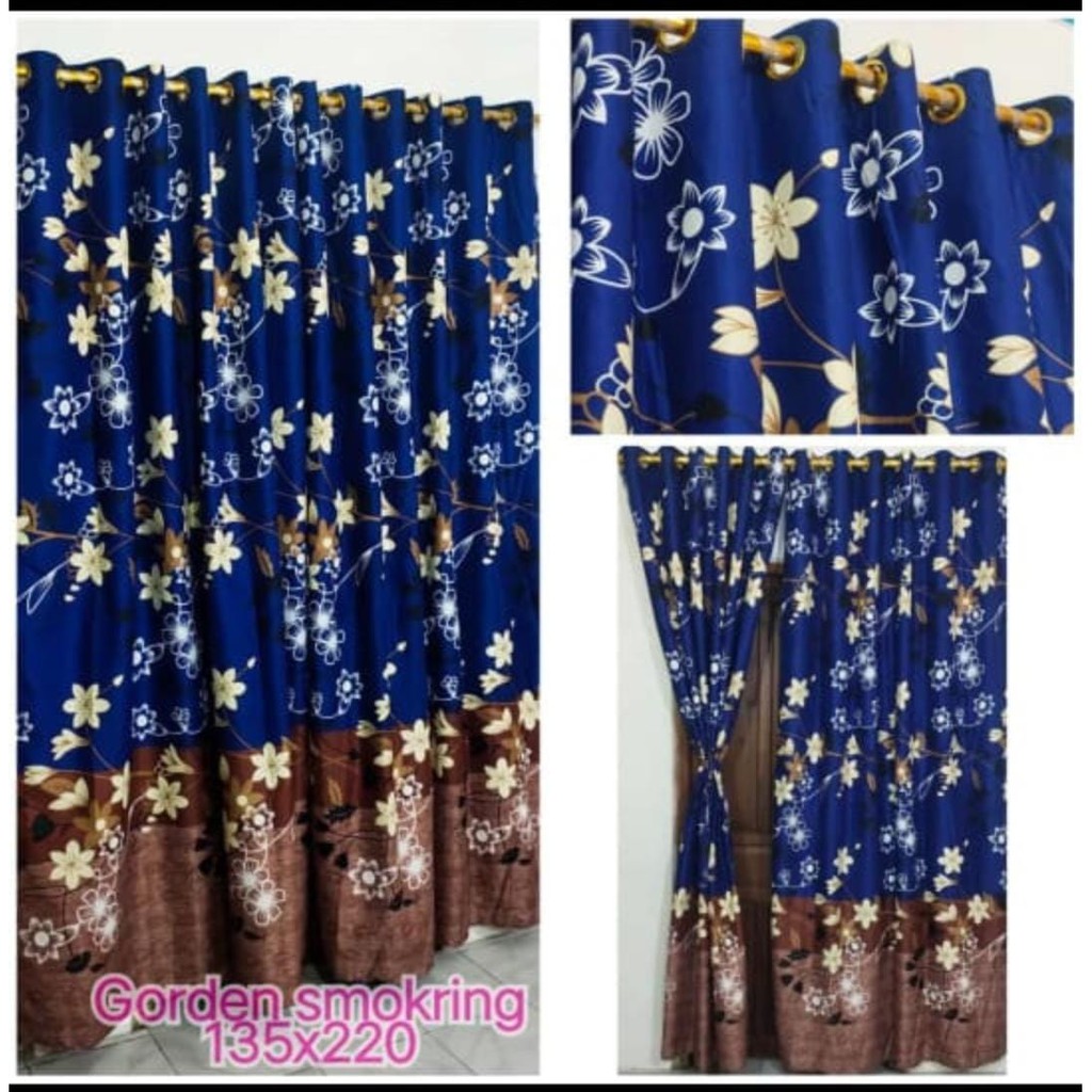 GORDEN SMOKRING GORDEN HOMEMADE KORDEN HORDENG ring 12 motif bunga biru