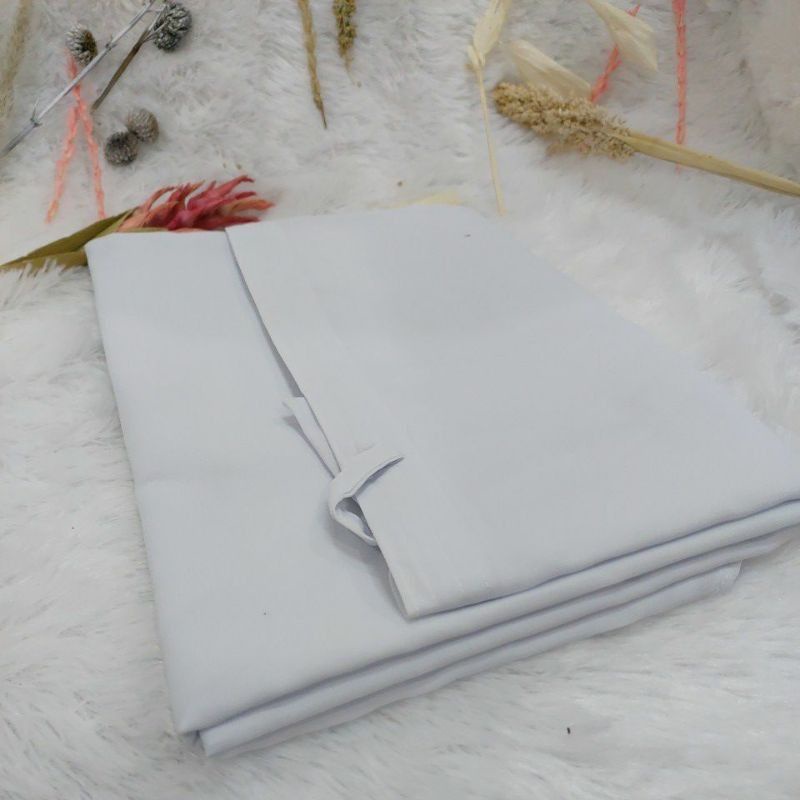 BERGO XXL BAHAN WOLFIS (Bergo Maryam Super Jumbo | Khimar Bergo Wolfis Non Ped)-Abu muda