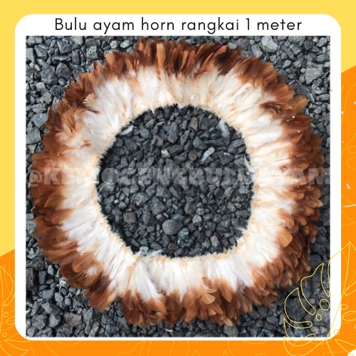 Bulu Ayam Horn Hiasan Kepala Panjang Meteran Warna Warni