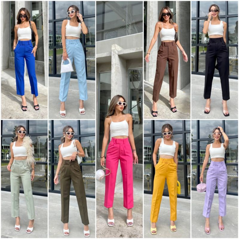 Ready Promthong KST 7/9 hw pants import bangkok celana wanita office style fashion murah bkk