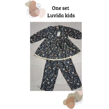 Setelan anak perempuan one set rayon