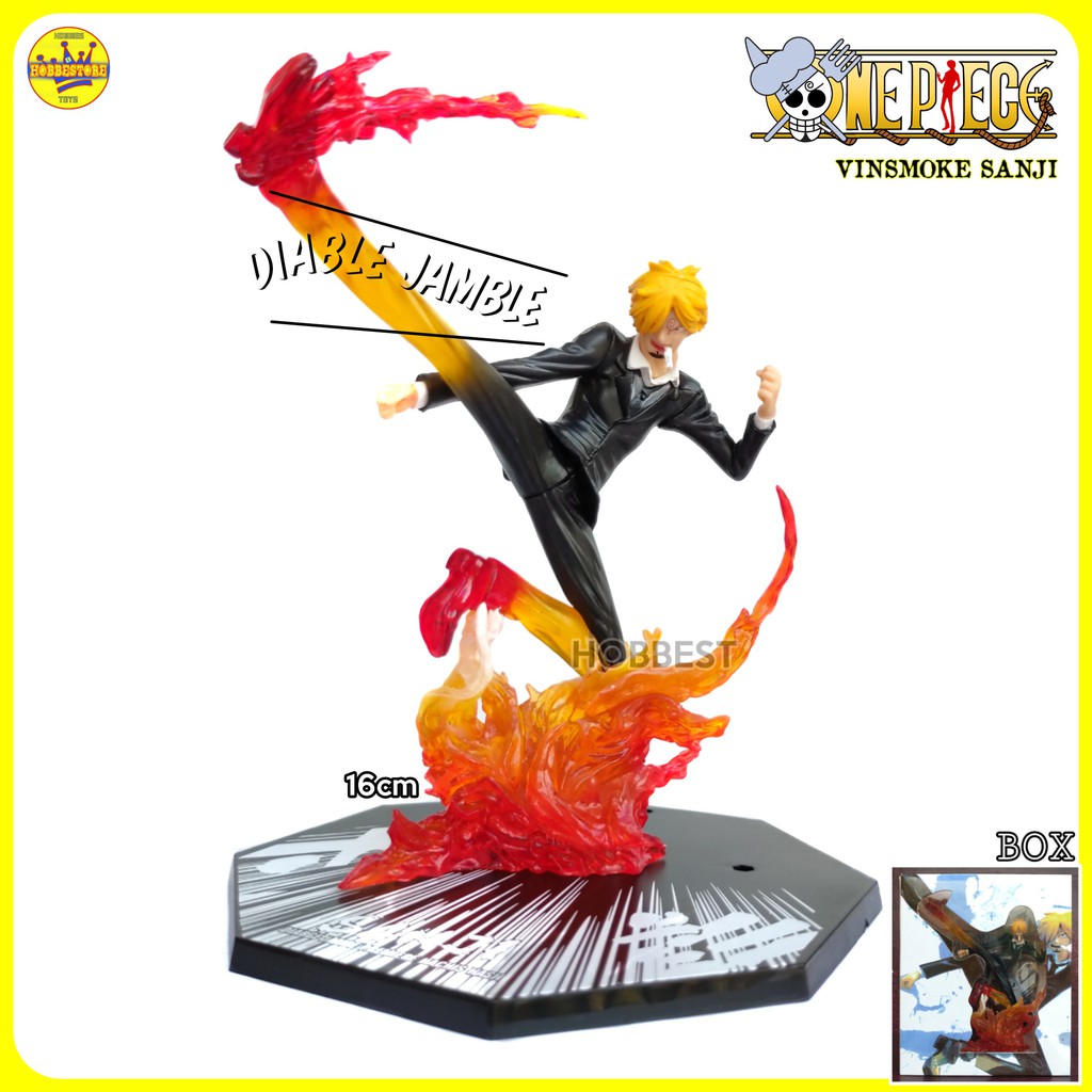 Action Figure ONE PIECE : VINSMOKE SANJI DIABLE JAMBLE - Miniatur Pajangan Topper Fzo New World