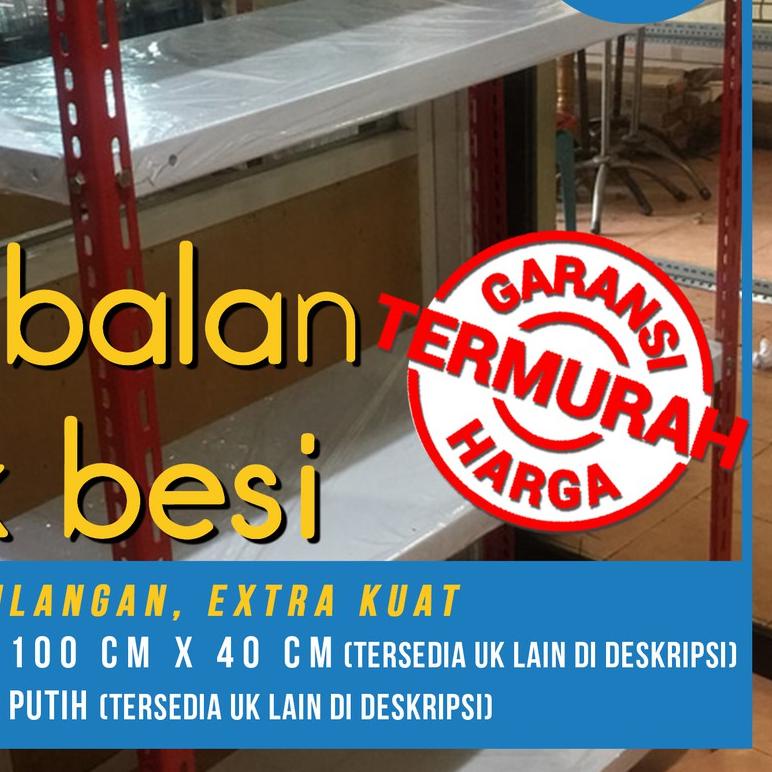 ✫ Plat besi siku / ambalan / hambalan / shelfing untuk rak - PUTIH ➥