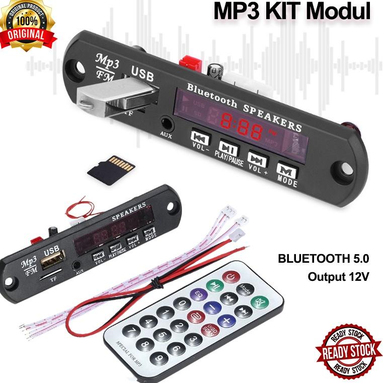 ORIGINAL MP3 KIT Modul 12V / 5V Bluetooth 5.0 FM Radio USB Player Bluetooth Speaker Remote Control Pemutar Lagu MP3 BT Modul Kit Tanpa Amplifier (KODE Q6)