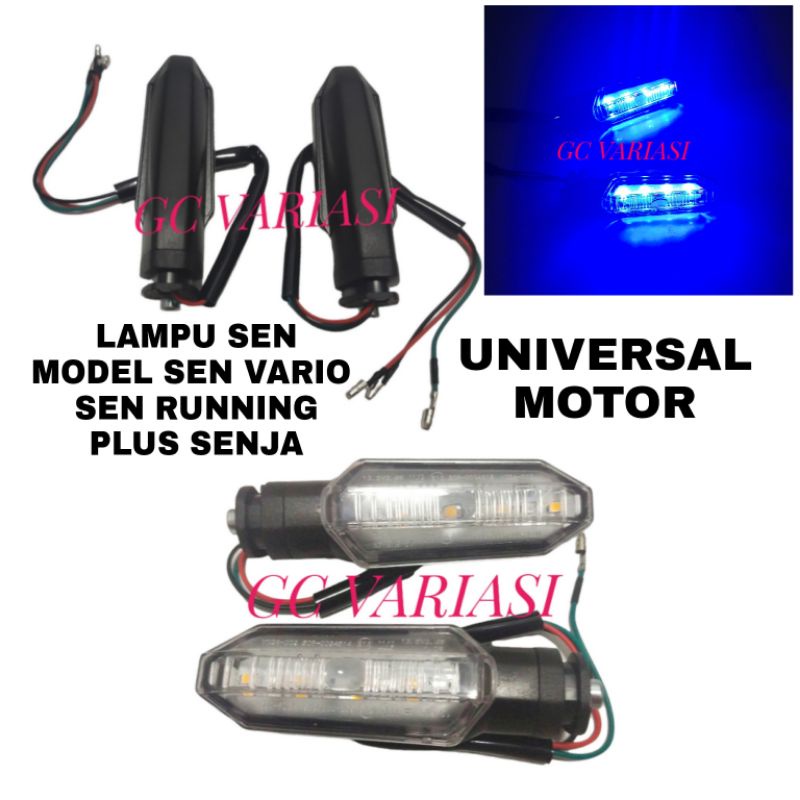 LAMPU SEN MODEL SEN VARIO RUNING DAN SENJA UNIVERSAL/LAMPU SEN MOTOR RUNNING PLUS SENJA UNIVERSAL MO