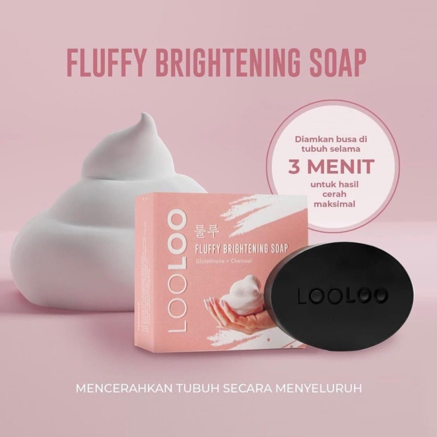 (BUNDLING) LOOLOO Fluffy Brightening Soap 100g &amp; Brightening Serum 30ml