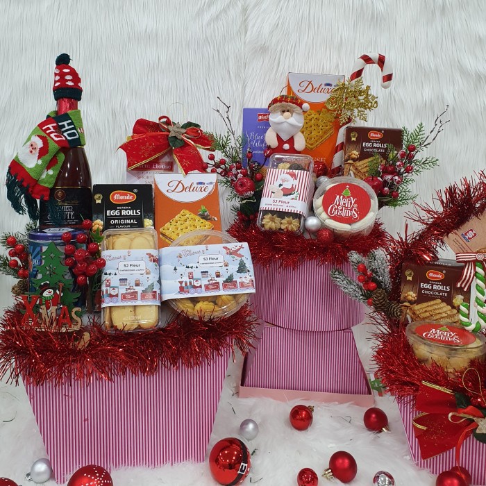 

Paket dekorasi hampers natal christmas parcel hadiah kue kering 25 - Size L...