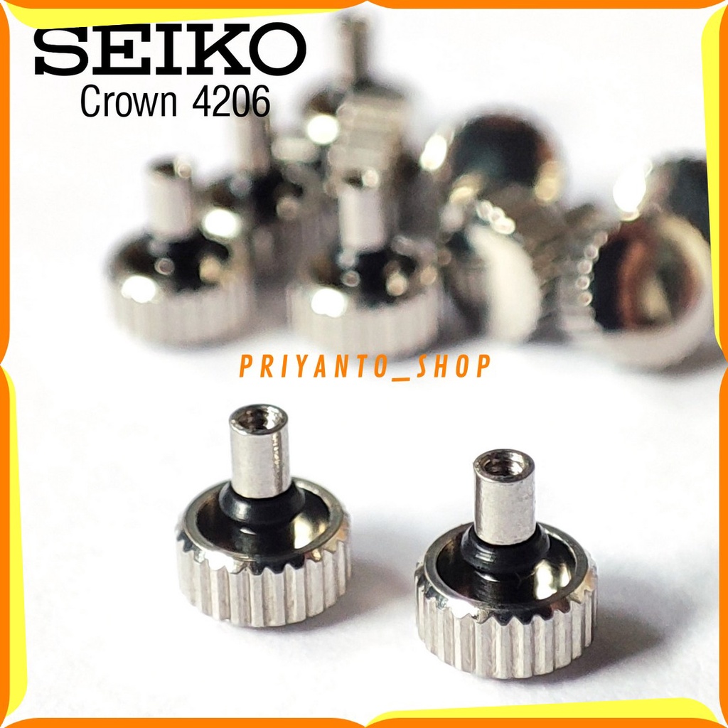 Knop kenop putaran jam tangan Seiko 4206 Knop 4206 Crown Seiko