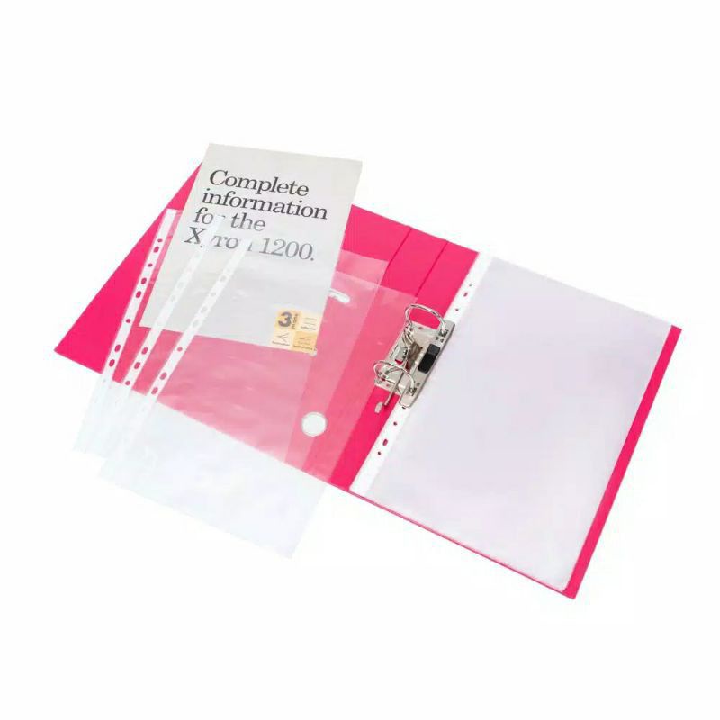 

Bantex PP Pocket File Sheet Protector Size Folio F4 20 Lembar