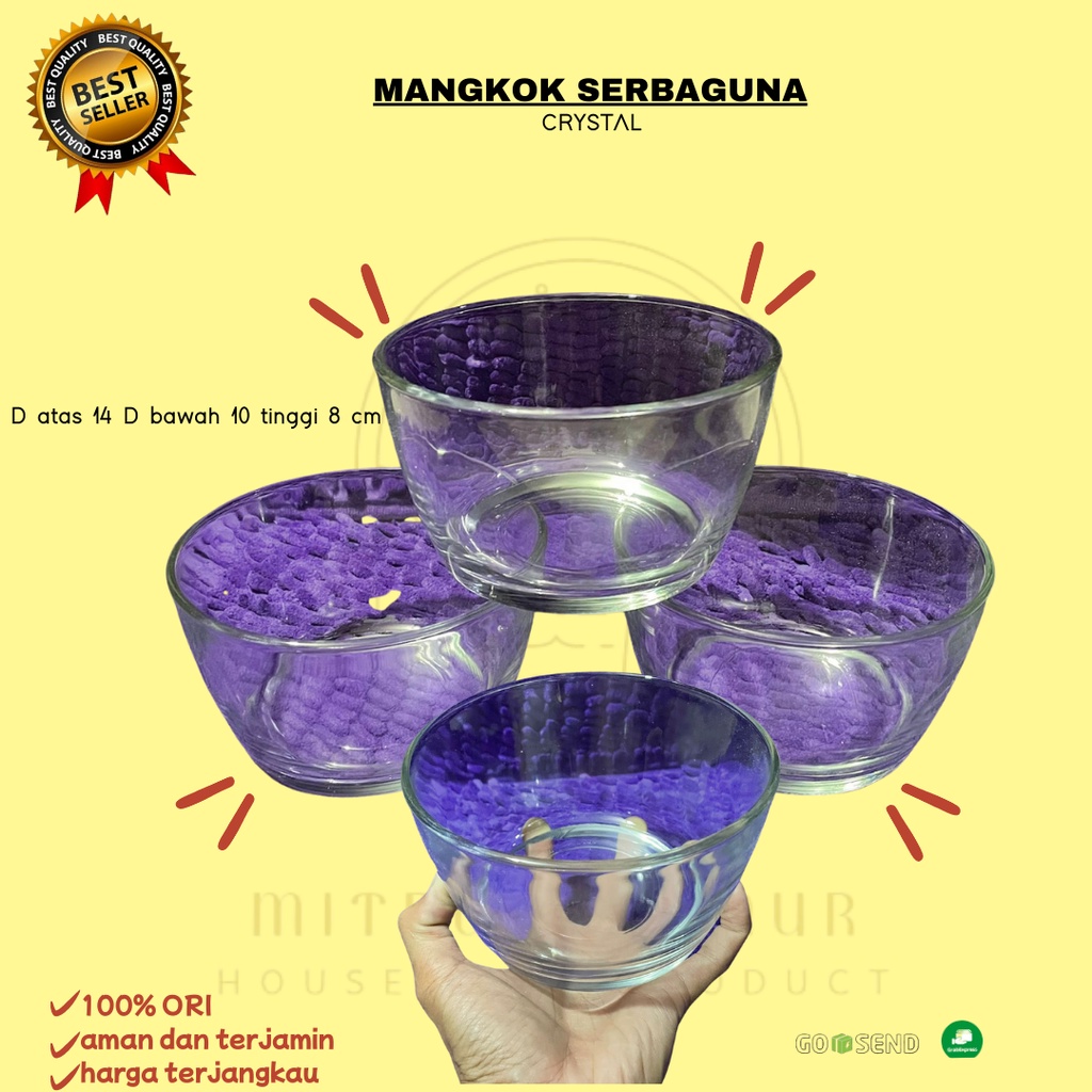 SALE!! MANGKUK CRYSTAL SERBAGUNA / MANGKOK MAKAN / MANGKOK ES BUAH