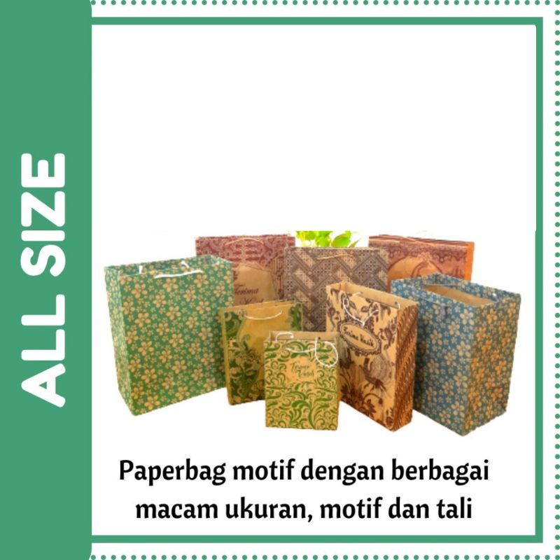 Paper Bag polos / motif random ukuran besar