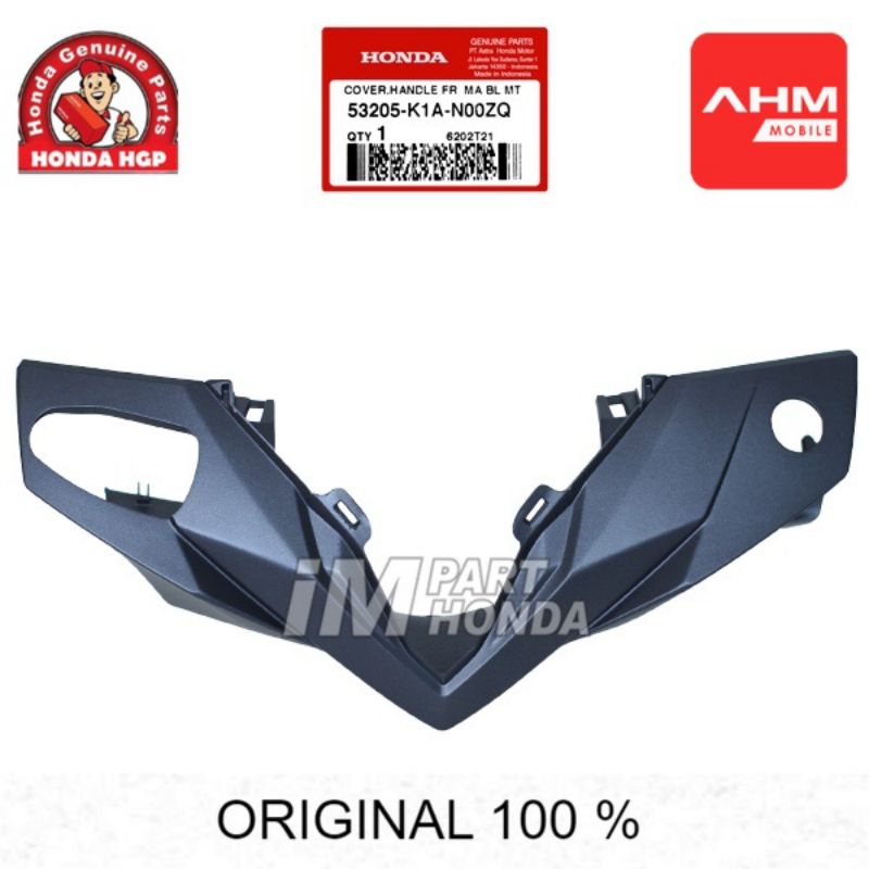 53205 K1A N00ZQ BATOK STANG DEPAN BEAT NEW LED DELUXE 2020-2022 BIRU DOFF MBM