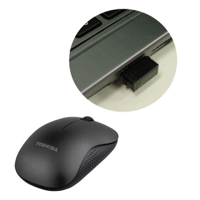 Toshiba W55 Blue LED Wireless Mouse - Grey