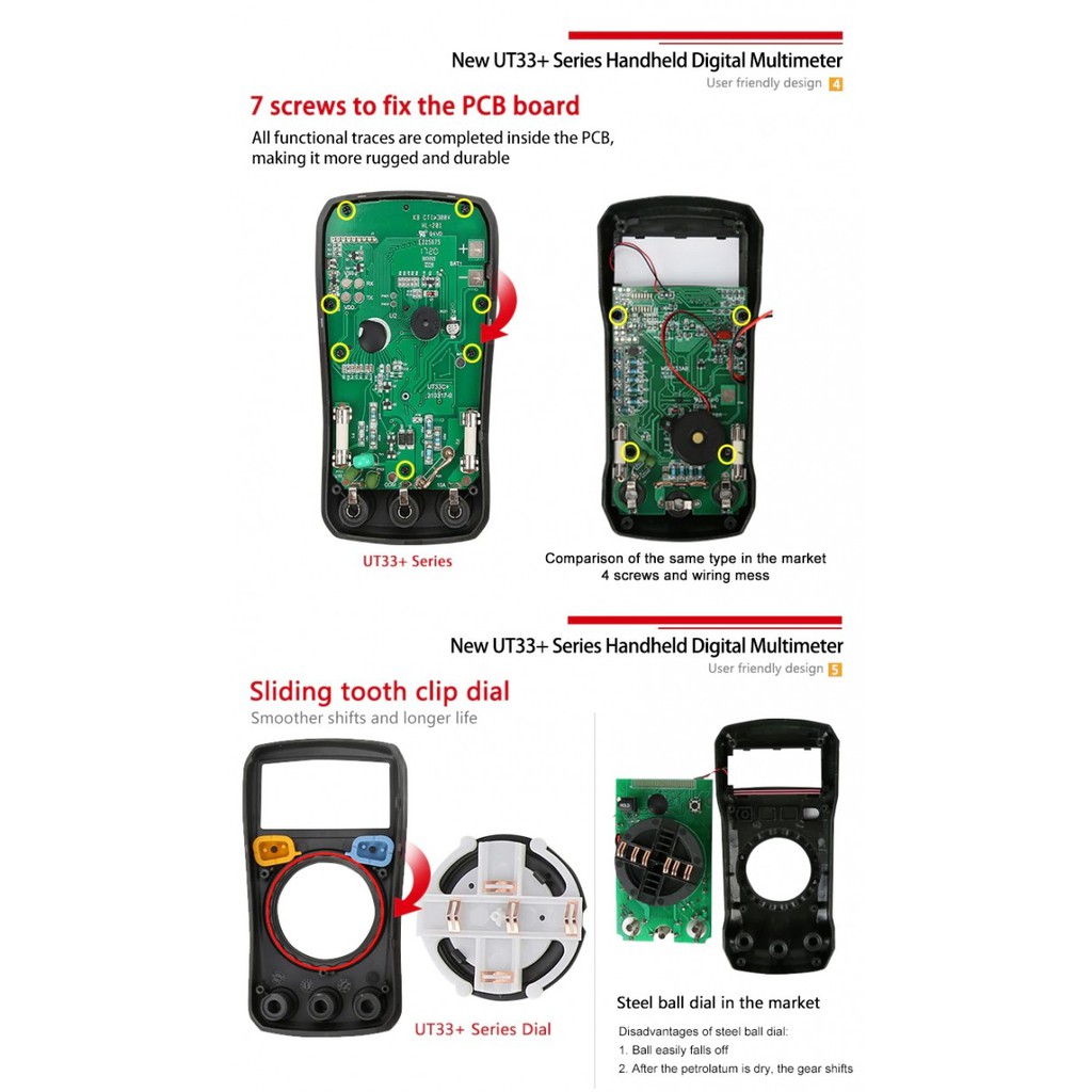 UNI-T UT-33D+ Palm Size LCD Pocket Digital Meter Multimeter