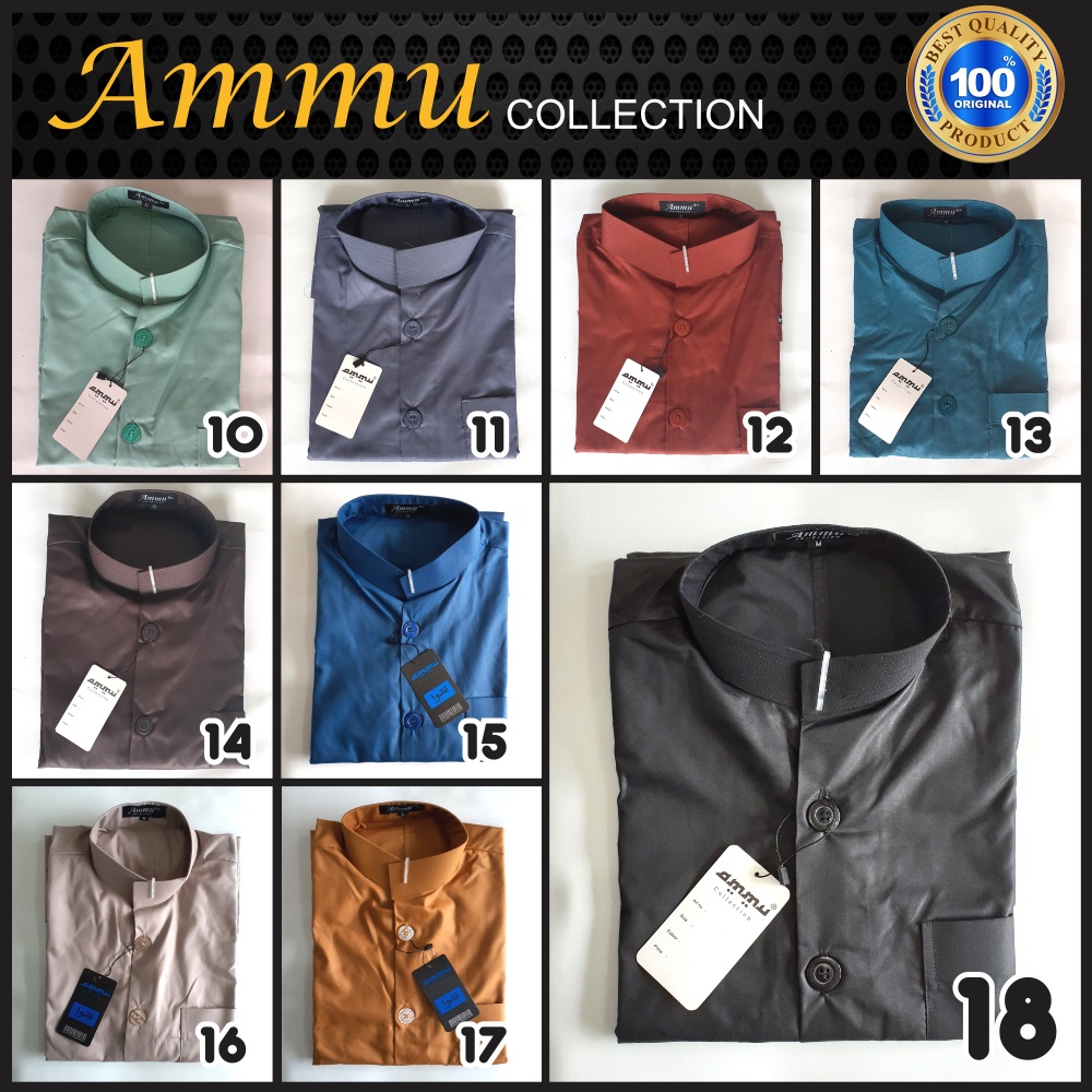 Baju Koko Ammu Collection Pakaian Muslim Pria Original